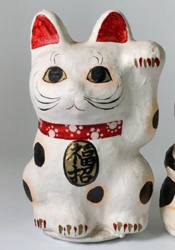 招き猫 光張り子 大木三郎 大木伊三郎